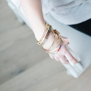 Gold plated fashion bangles